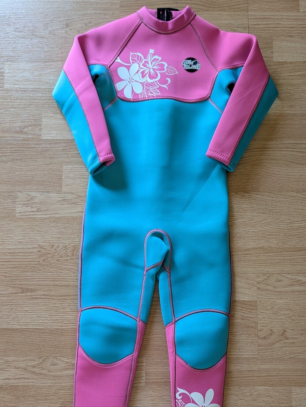 Girls Wetsuit - Pink & Teal (10/12)